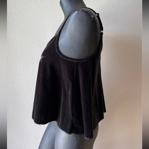 Victoria’s Secret PINK Black Velvet Spaghetti Strap Flowy Tank Size XS - Picture 4 of 12